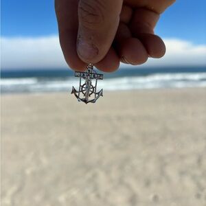 Silver Anchor Brooch